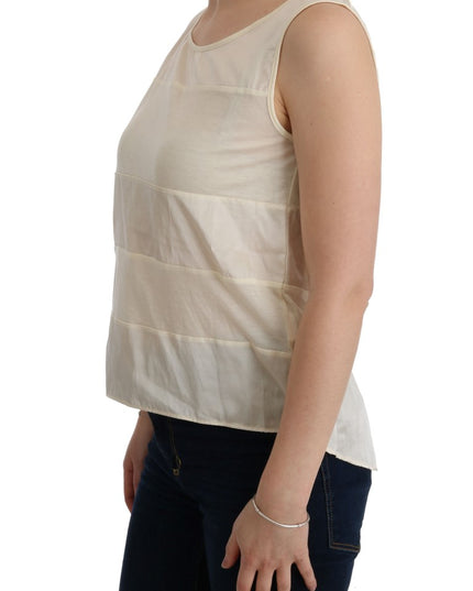 Costume National Beige Asymmetric Top Blouse
