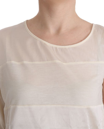 Costume National Beige Asymmetric Top Blouse