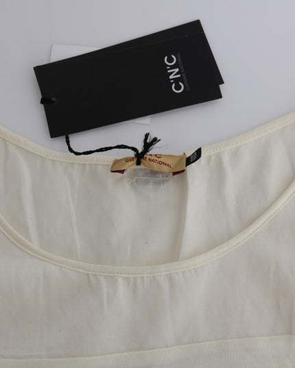 Costume National Beige Asymmetric Top Blouse