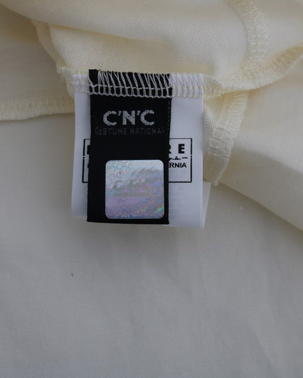 Costume National Beige Asymmetric Top Blouse