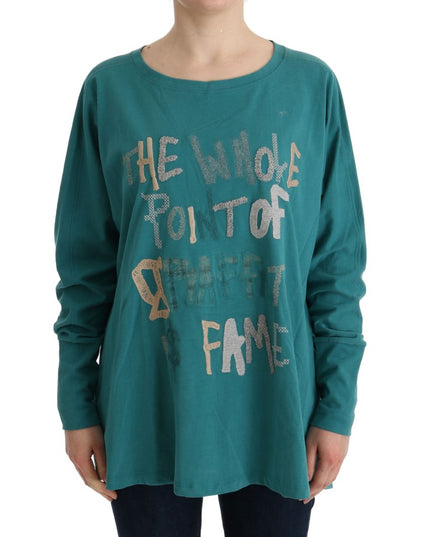 John Galliano Green Cotton Oversized Sweater