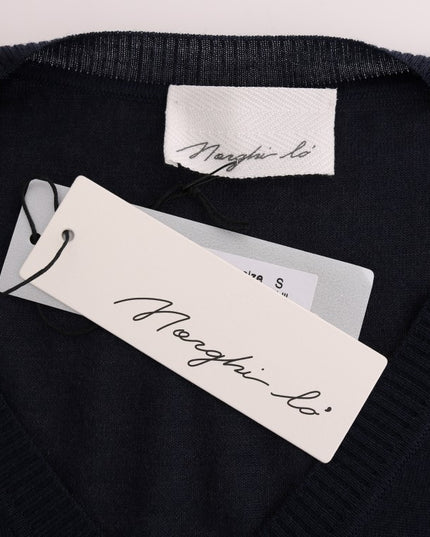 MARGHI LO' Blue Wool Long Sleeve Shift Dress