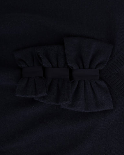 MARGHI LO' Blue Wool Long Sleeve Shift Dress