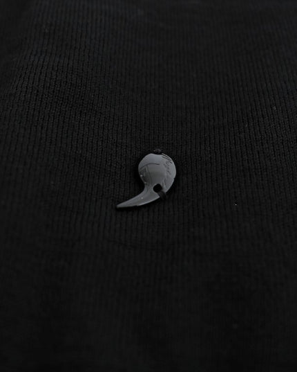 MARGHI LO' Black Wool Long Sleeve Shift Dress