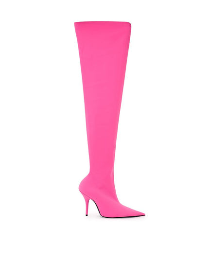 Balenciaga Elegant Pink Polyester Ankle Boots