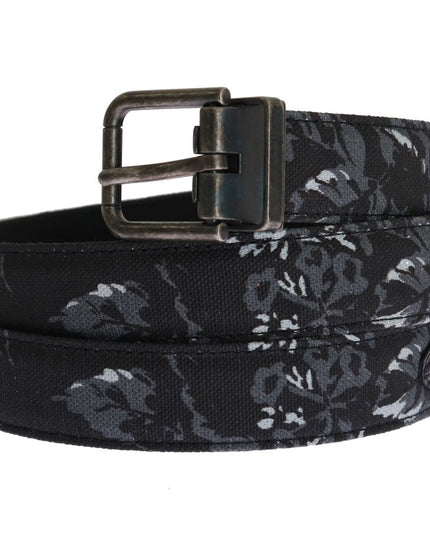 Dolce & Gabbana Black Cayman Linen Leather Belt