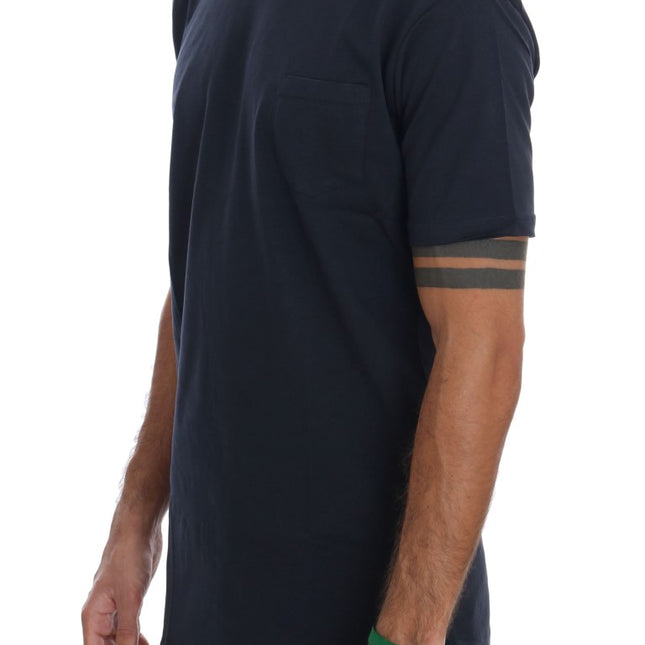 Daniele Alessandrini Blue Cotton Crewneck T-Shirt