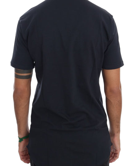 Daniele Alessandrini Blue Cotton Crewneck T-Shirt