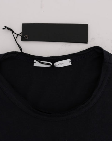 Daniele Alessandrini Blue Cotton Crewneck T-Shirt