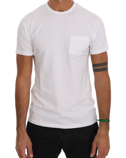 Daniele Alessandrini White Cotton Crewneck T-Shirt