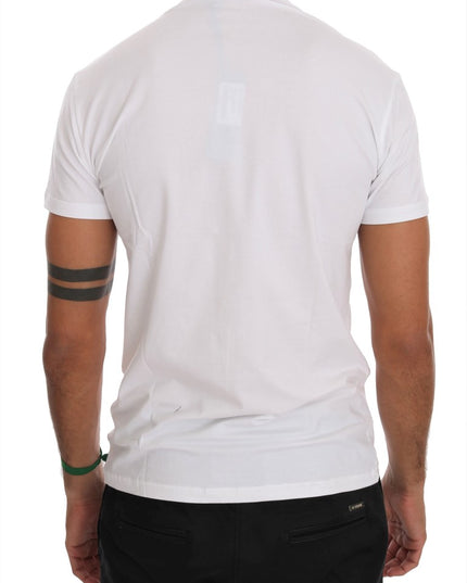 Daniele Alessandrini White Cotton Crewneck T-Shirt