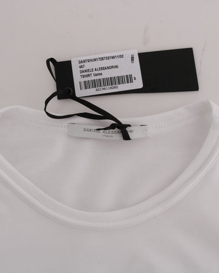 Daniele Alessandrini White Cotton Crewneck T-Shirt