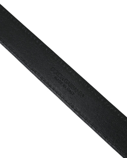 Dolce & Gabbana Beige Suede Leather Silver Buckle Belt Men