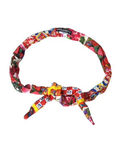 Dolce & Gabbana Multicolor Carretto Print Waist Belt