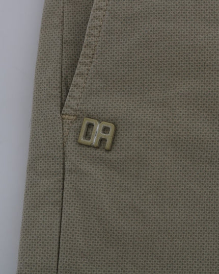 Daniele Alessandrini Beige Cotton Stretch Slim Fit Chinos