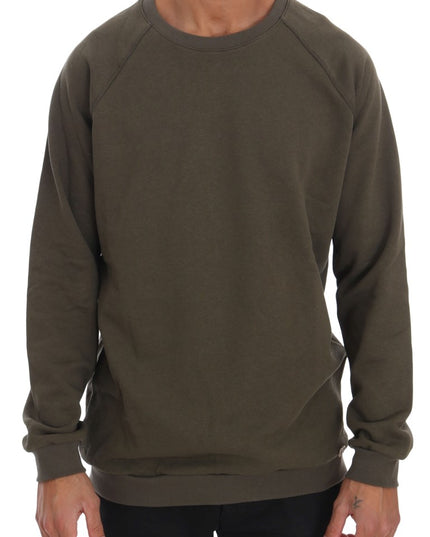 Daniele Alessandrini Green Crewneck Cotton Sweater