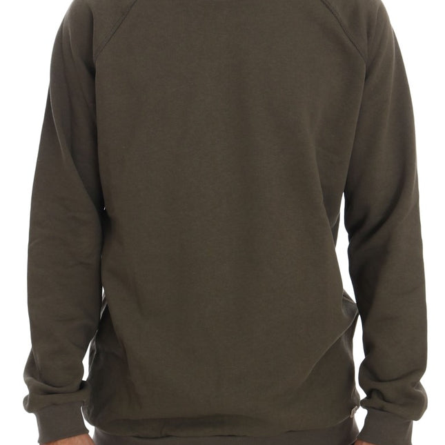 Daniele Alessandrini Green Crewneck Cotton Sweater