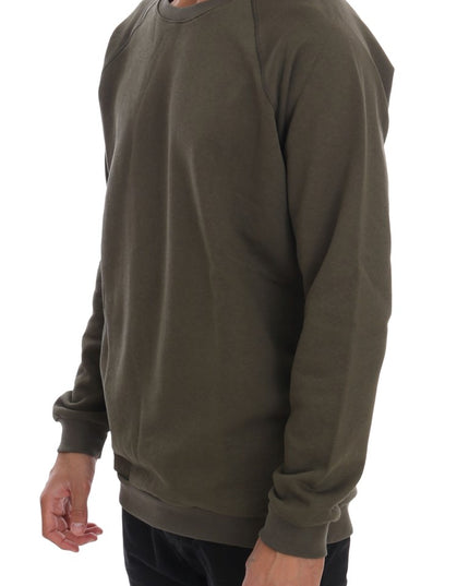 Daniele Alessandrini Green Crewneck Cotton Sweater