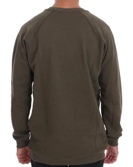 Daniele Alessandrini Green Crewneck Cotton Sweater