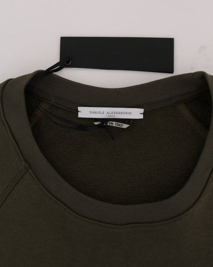 Daniele Alessandrini Green Crewneck Cotton Sweater