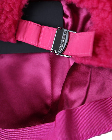 Dolce & Gabbana Pink Fleece Plush Baseball Hat Men