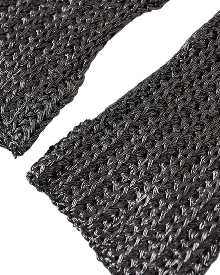 Dolce & Gabbana Gray Viscose Knitted Finger Less Gloves