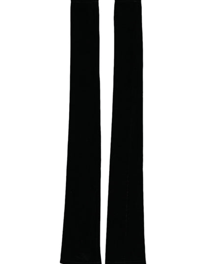Dolce & Gabbana Black Nylon Finger Less Elbow Long Gloves