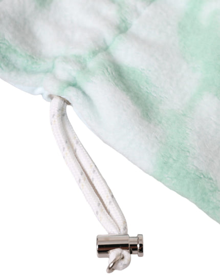 Dolce & Gabbana White Nylon Fleece Wrist Length Mitten Gloves