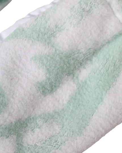 Dolce & Gabbana White Nylon Fleece Wrist Length Mitten Gloves