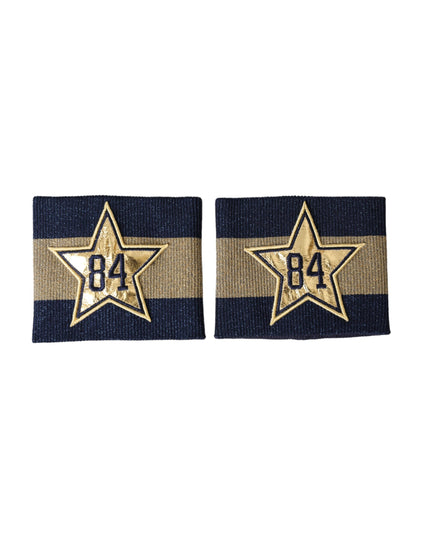 Dolce & Gabbana Black Gold Logo Star 84 Viscose Wristband