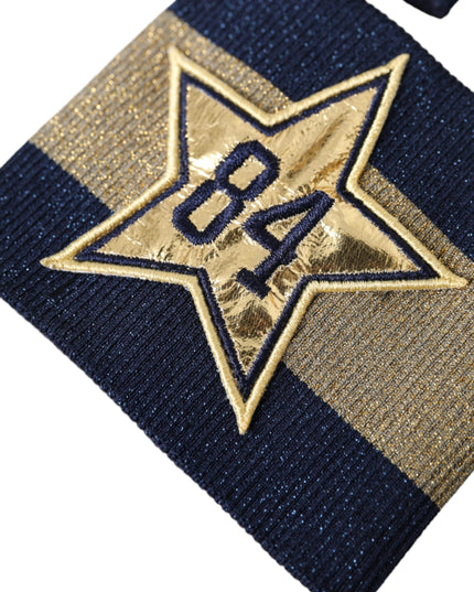 Dolce & Gabbana Black Gold Logo Star 84 Viscose Wristband