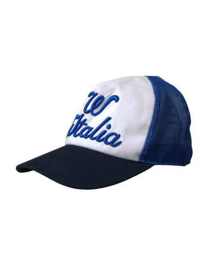 Dolce & Gabbana Blue White Black Italia Mesh Baseball Hat