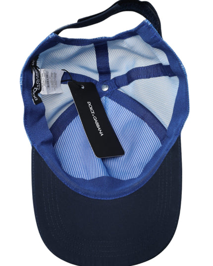 Dolce & Gabbana Blue White Black Italia Mesh Baseball Hat