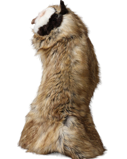 Dolce & Gabbana Brown Owl Faux Fur Whole Head Cap Hat