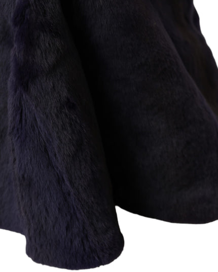 Dolce & Gabbana Black Weasel Fur Whole Head Wrap Hat