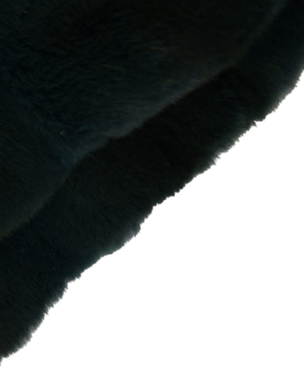 Dolce & Gabbana Black Weasel Fur Whole Head Wrap Hat