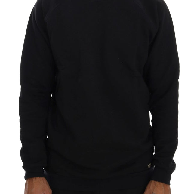 Daniele Alessandrini Blue Crewneck Cotton Sweater