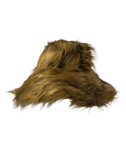 Dolce & Gabbana Brown Modacrylic Faux Fur Bucket Hat