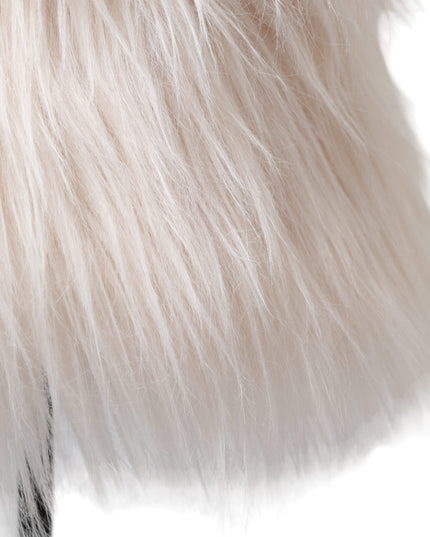 Dolce & Gabbana White Acrylic Fur Womens Bucket Hat