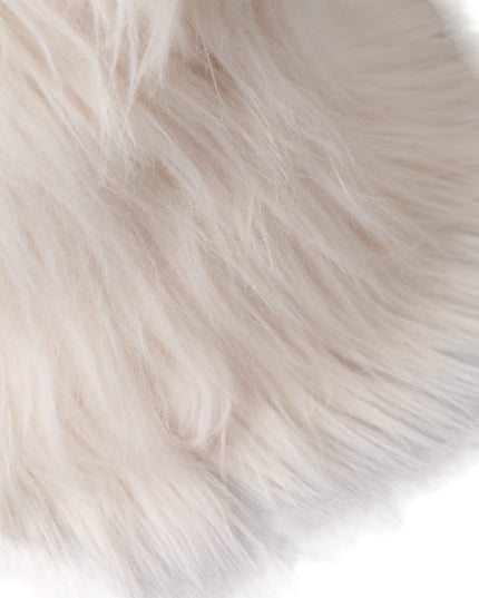 Dolce & Gabbana White Acrylic Fur Womens Bucket Hat