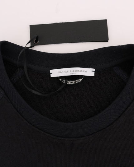 Daniele Alessandrini Blue Crewneck Cotton Sweater