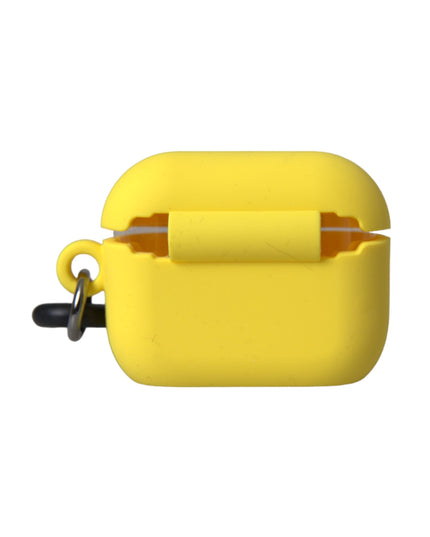 Dolce & Gabbana Yellow Silicone Logo Embossed Airpods Case