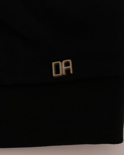 Daniele Alessandrini Black Crewneck Cotton Pullover Sweater