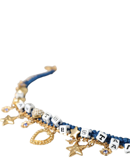 Dolce & Gabbana Gold Tone Brass Chain Iam The Star Bracelet
