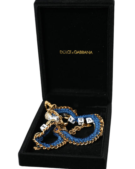 Dolce & Gabbana Gold Tone Brass Chain Iam The Star Bracelet