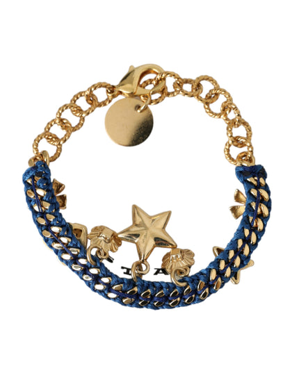 Dolce & Gabbana Gold Tone Brass Chain Star Fashion Bracelet