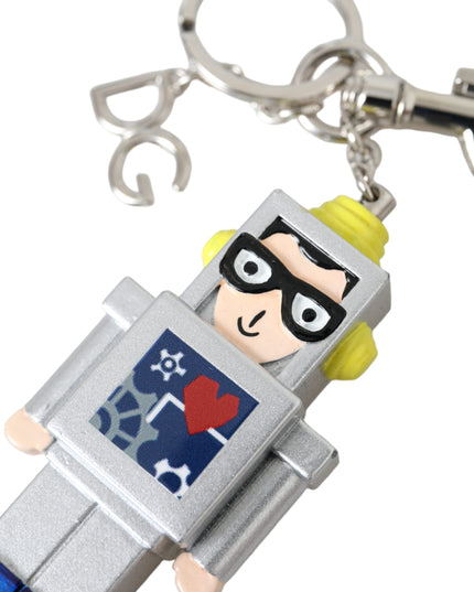 Dolce & Gabbana Multicolor Astronaut Space Metal Logo Keyring Keychain