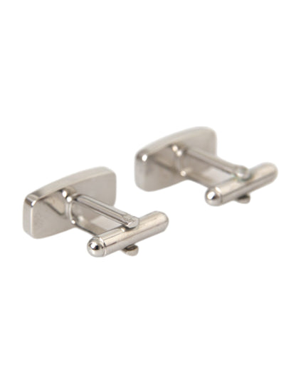 Dolce & Gabbana Silver Plated Metal Brass Pin Men Cufflinks