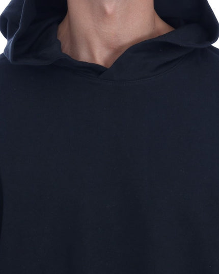 Daniele Alessandrini Black Gym Casual Hooded Cotton Sweater