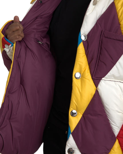 Dolce & Gabbana Multicolor Windbreaker Puffer Jacket Men